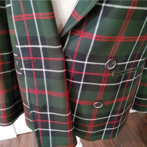 Zara Women's Checked Plaid Double Breasted Blazer Size XS - Picture 5 of 13